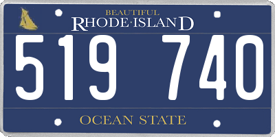 RI license plate 519740