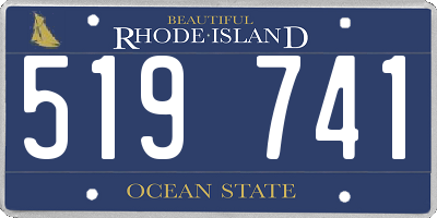 RI license plate 519741