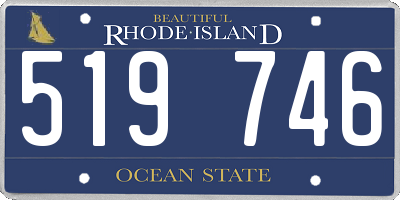 RI license plate 519746