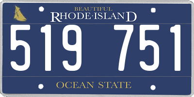 RI license plate 519751