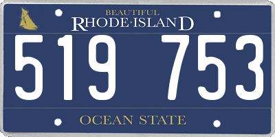 RI license plate 519753