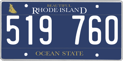 RI license plate 519760