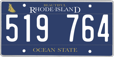 RI license plate 519764