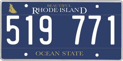 RI license plate 519771