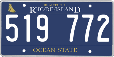 RI license plate 519772