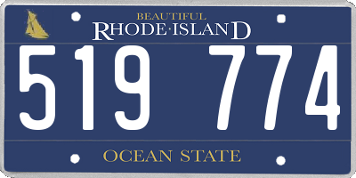 RI license plate 519774