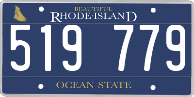 RI license plate 519779