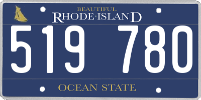 RI license plate 519780