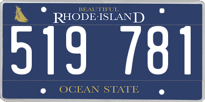 RI license plate 519781