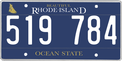RI license plate 519784