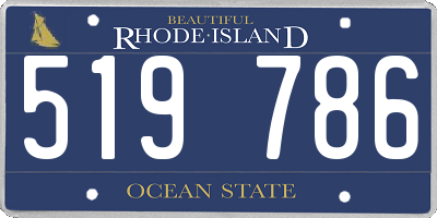 RI license plate 519786