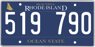RI license plate 519790