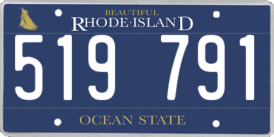 RI license plate 519791