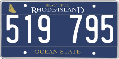 RI license plate 519795