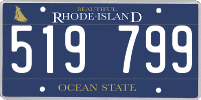 RI license plate 519799