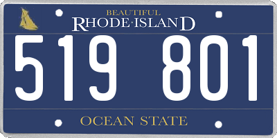 RI license plate 519801