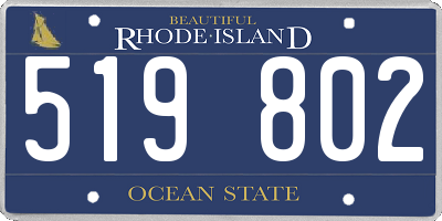 RI license plate 519802