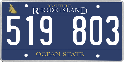 RI license plate 519803