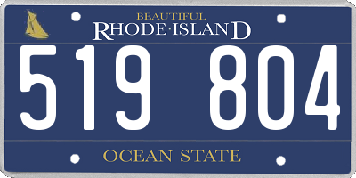RI license plate 519804