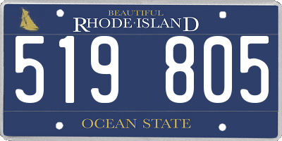 RI license plate 519805