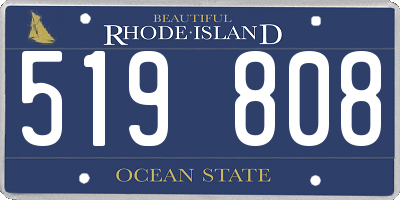 RI license plate 519808