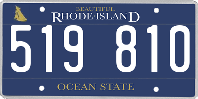 RI license plate 519810