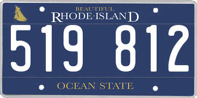 RI license plate 519812