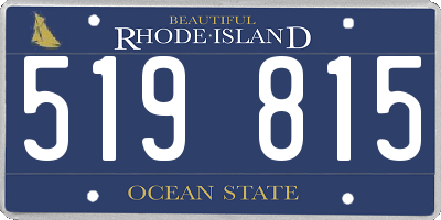 RI license plate 519815