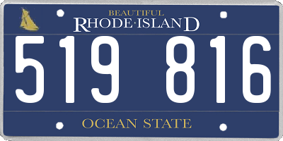 RI license plate 519816
