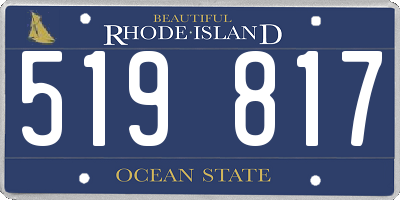 RI license plate 519817