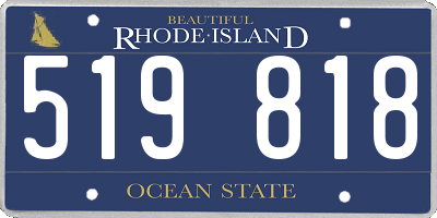 RI license plate 519818