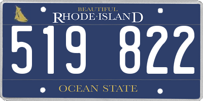 RI license plate 519822