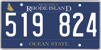RI license plate 519824