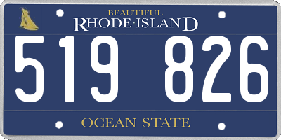 RI license plate 519826
