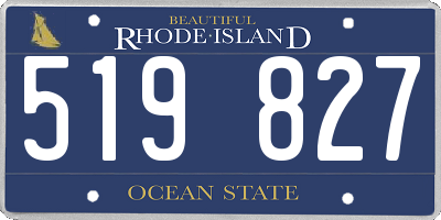 RI license plate 519827
