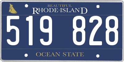 RI license plate 519828
