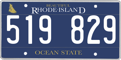 RI license plate 519829