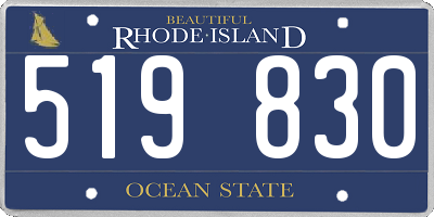 RI license plate 519830