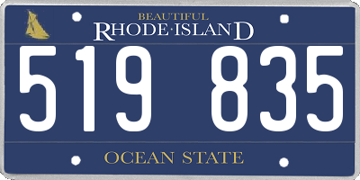 RI license plate 519835