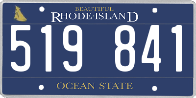 RI license plate 519841