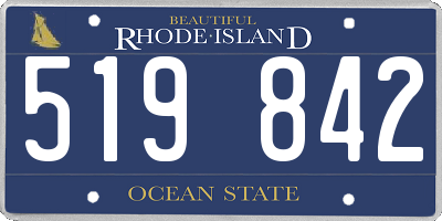 RI license plate 519842