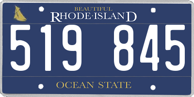 RI license plate 519845