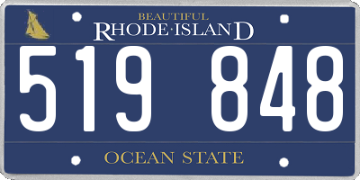 RI license plate 519848