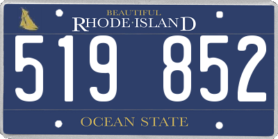 RI license plate 519852