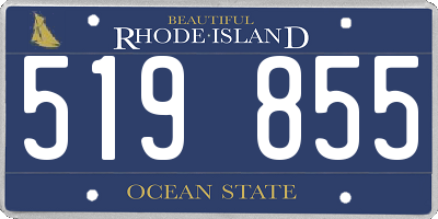 RI license plate 519855