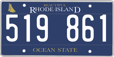 RI license plate 519861