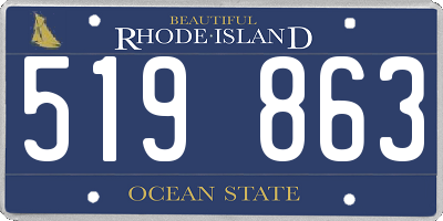 RI license plate 519863