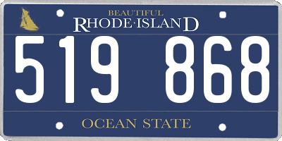 RI license plate 519868