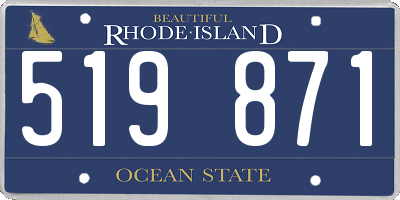 RI license plate 519871
