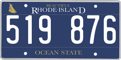 RI license plate 519876